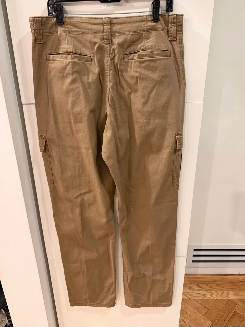 Wrangler Authentics Men’s Khaki Stretch Cargo Pants 33x34 NWT